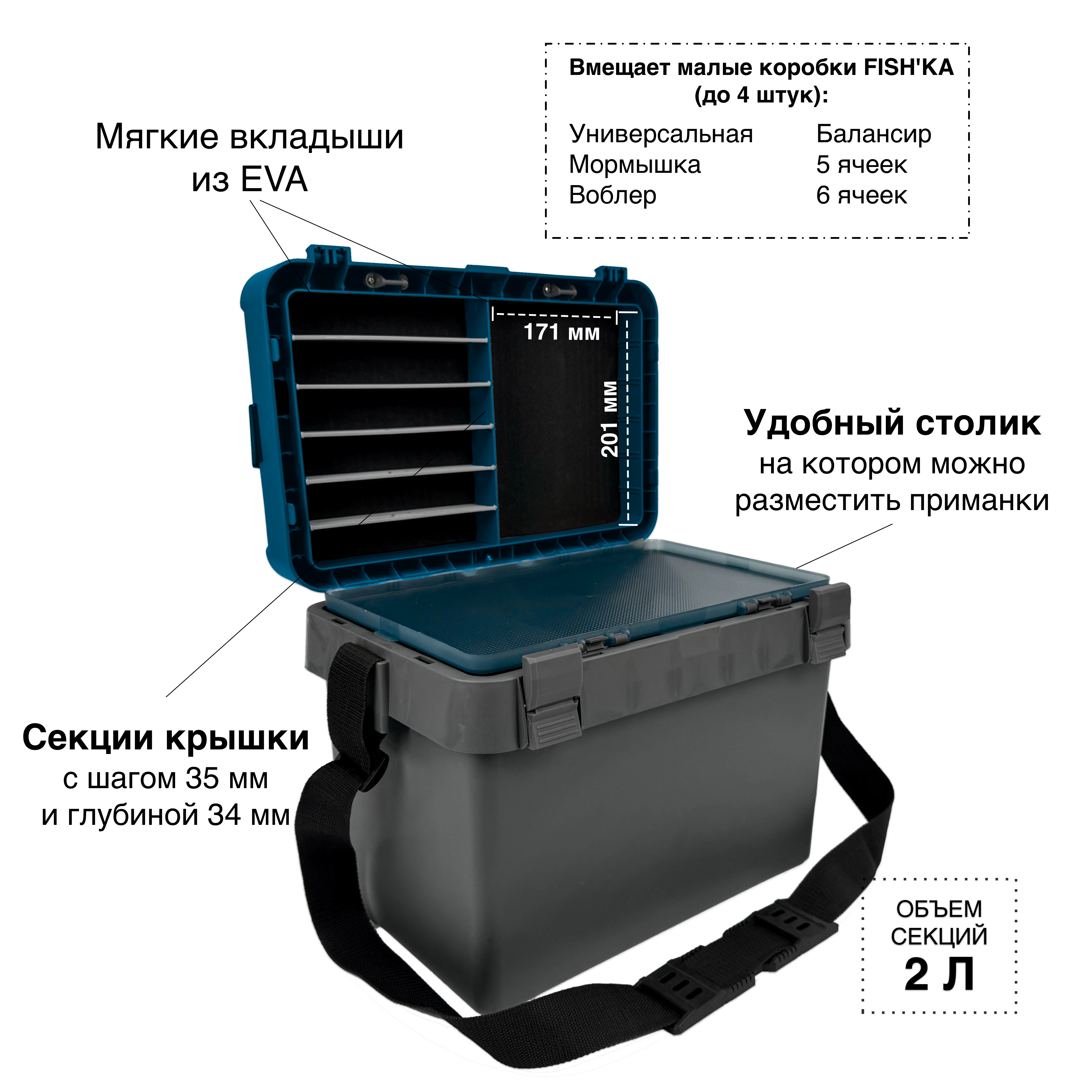 Ящик FISHKA Универсал с ремнем